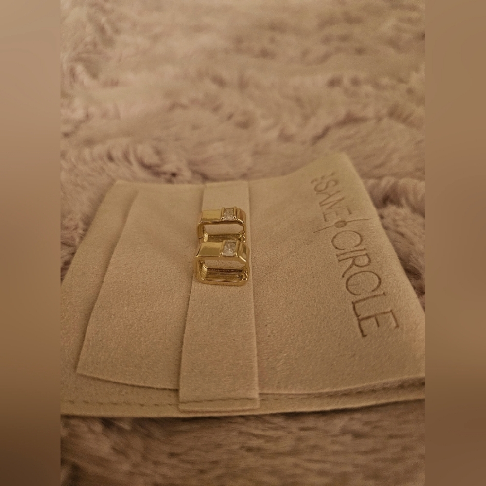 The Same Circle Darling Huggie Gold Earrings